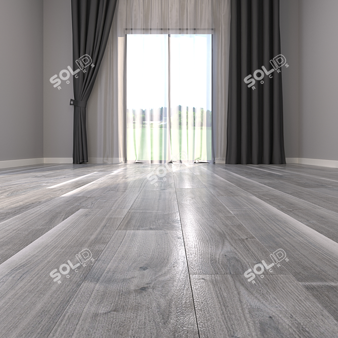 Yurtbay Pine Grey: Multi-Texture Parquet Tiles 3D model image 2