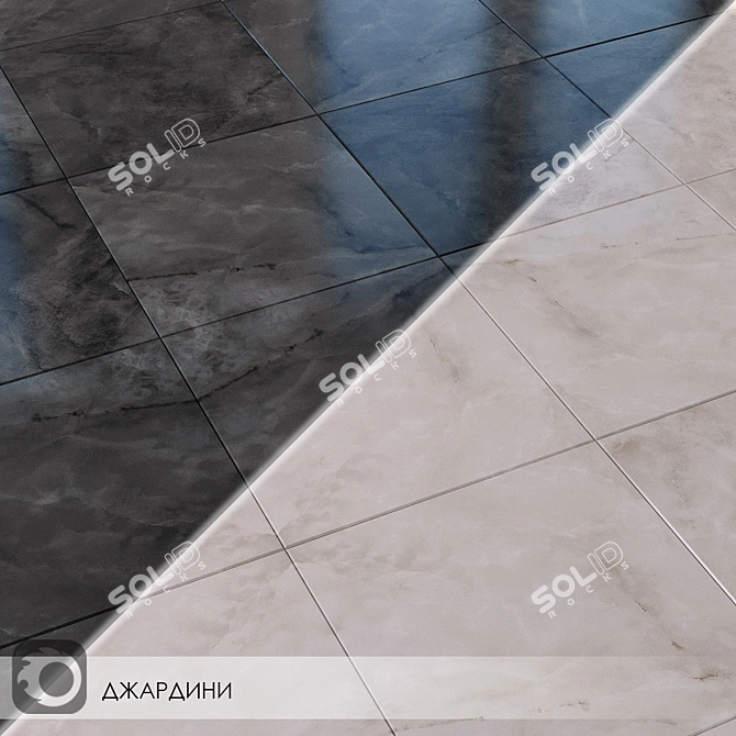 Giardini Marble Tiles 60x60 3D model image 1