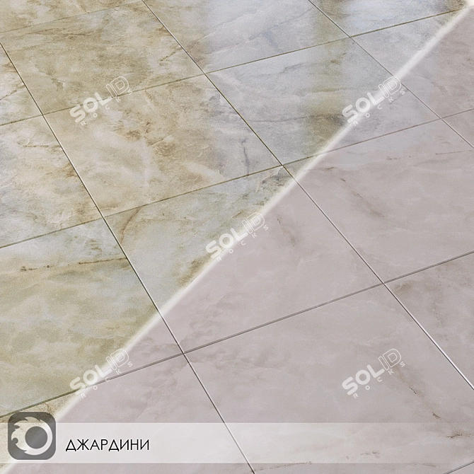 Giardini Marble Tiles 60x60 3D model image 2