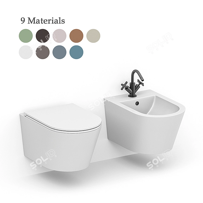 Azzurra Ceramica FORMA Wall-hung WC 3D model image 1