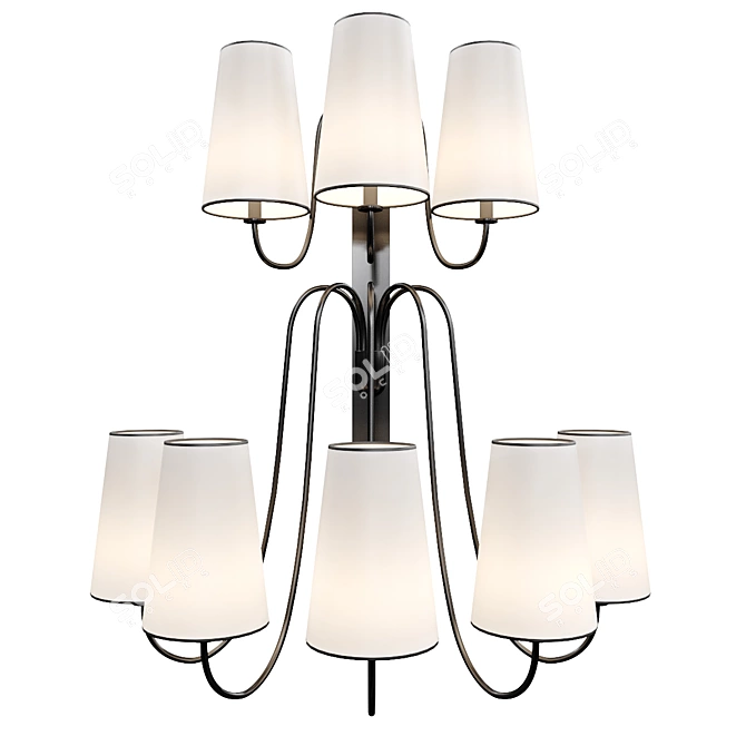 Delisle Retro Wall Sconces 3D model image 1