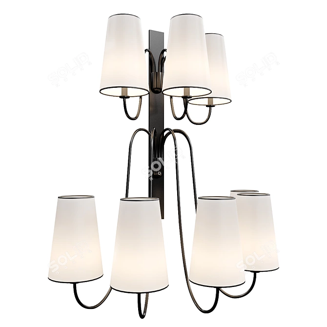 Delisle Retro Wall Sconces 3D model image 2