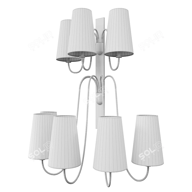 Delisle Retro Wall Sconces 3D model image 3