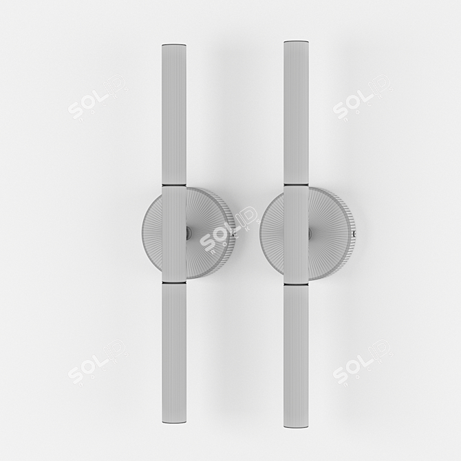 Metal Tube Wall Lamp 3D model image 2