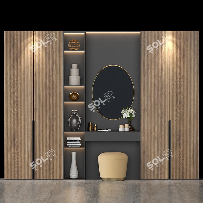 Modern Hall Furniture Set 3D model image 1