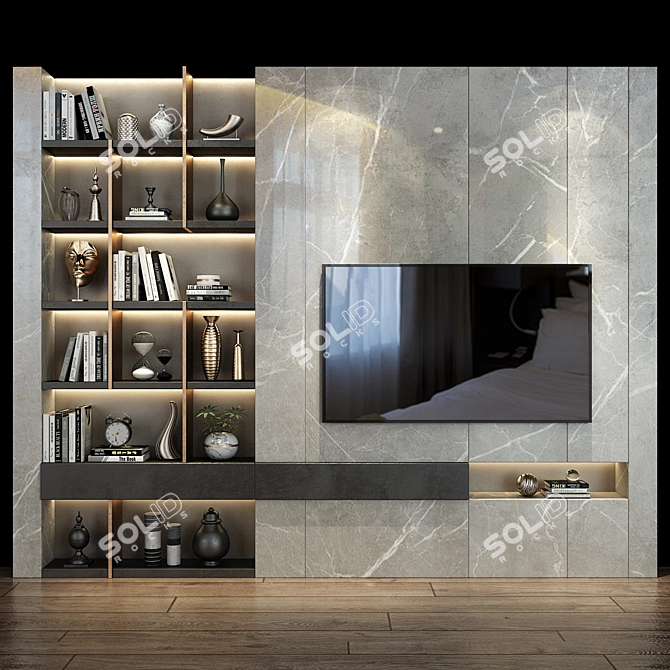 SleekTV Wall Set 146 3D model image 3