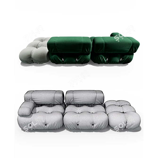 Modular Sofa with Camaleonda Design 3D model image 2