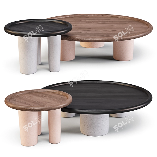 Pluto: Artistic Coffee Table 3D model image 1