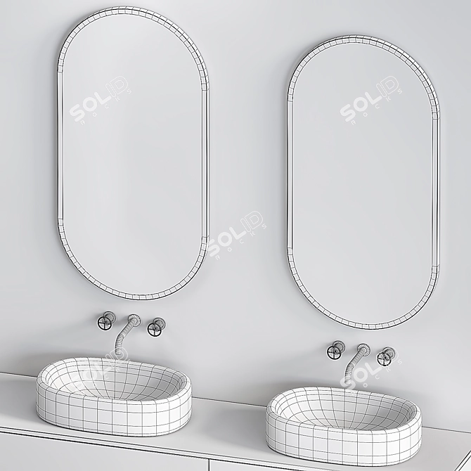 Salvatori Balnea Collection: Sinks, Vanity and Faucets 3D model image 4