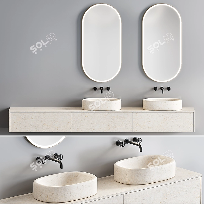 Salvatori Balnea Collection: Sinks, Vanity and Faucets 3D model image 5