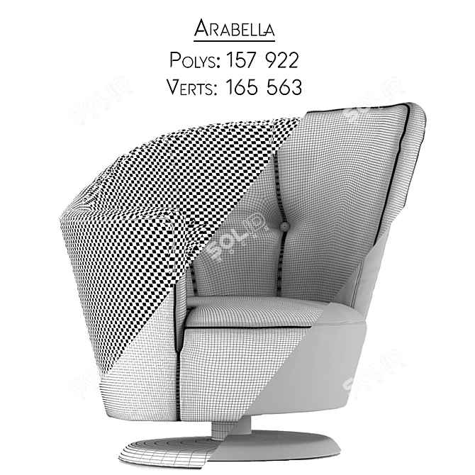 Title: Arabella Giorgetti Swivel Chair 3D model image 7
