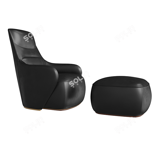 Giorgetti Armchair Caddy - Stylish Small Furniture Organizer 3D model image 3