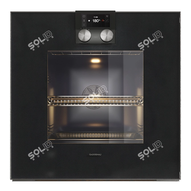 Gaggenau BO420101: Stylish 60cm Pyrolytic Oven 3D model image 2