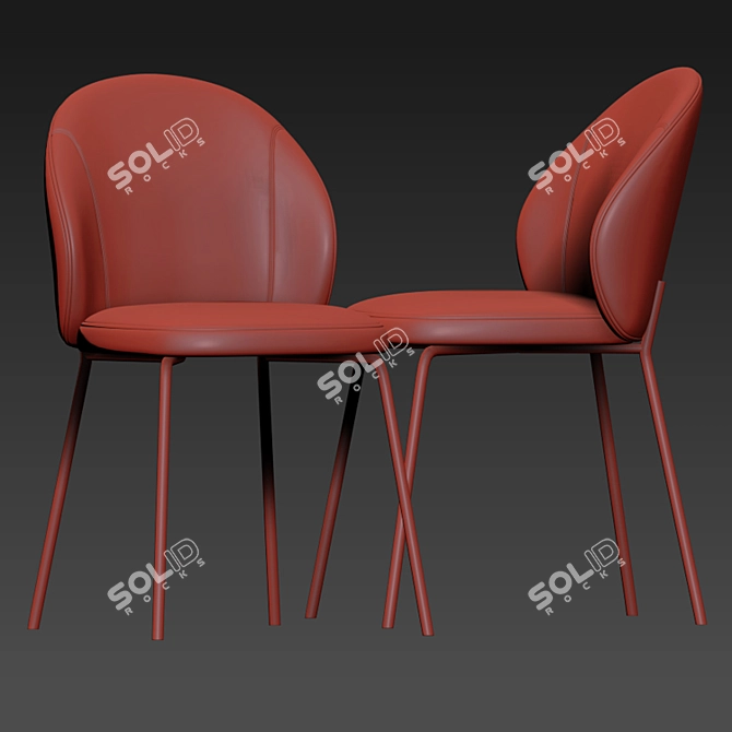 Elegant Eichholtz EN Dining Chairs 3D model image 4