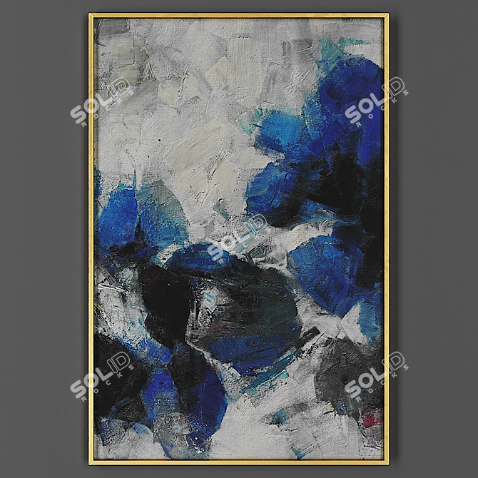 Elegant Framed Artwork 3D model image 1