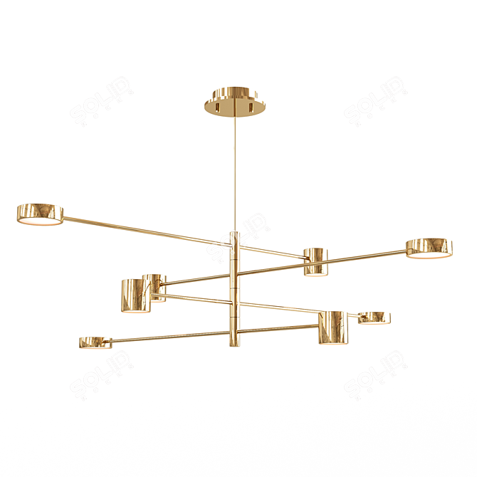 KAWA C 8 Brass/Black: Sleek Modern Lighting 3D model image 2