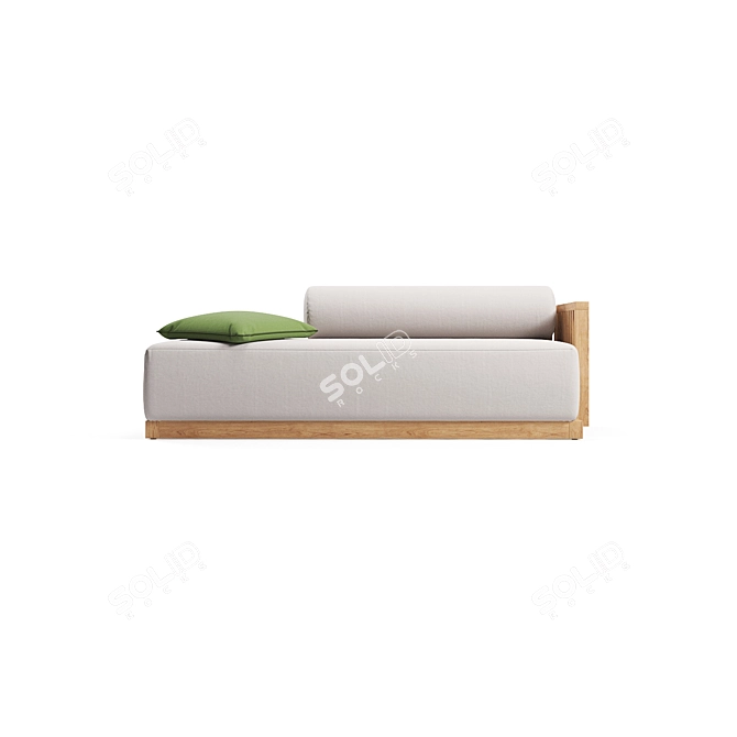 Modern Asymmetrical Code0253 Left Armrest Sofa 3D model image 3