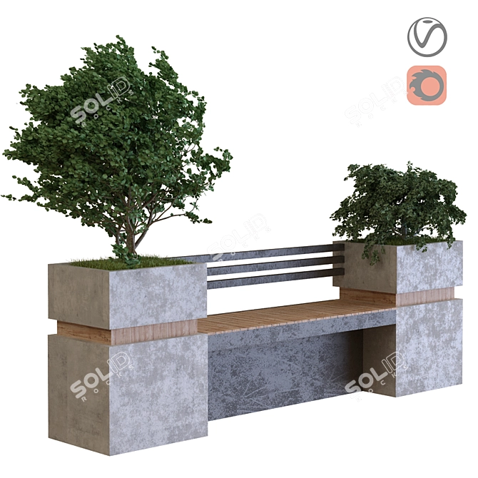 Nature's Oasis: Plants Tree Set 3D model image 1