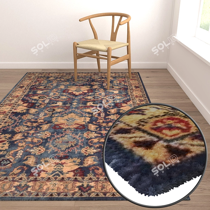 Versatile Carpet Set: High-Quality Textures 3D model image 5