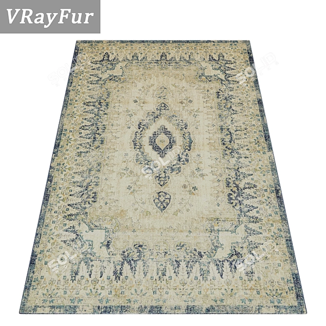 Luxury Carpet Set: High-Quality Textures 3D model image 2