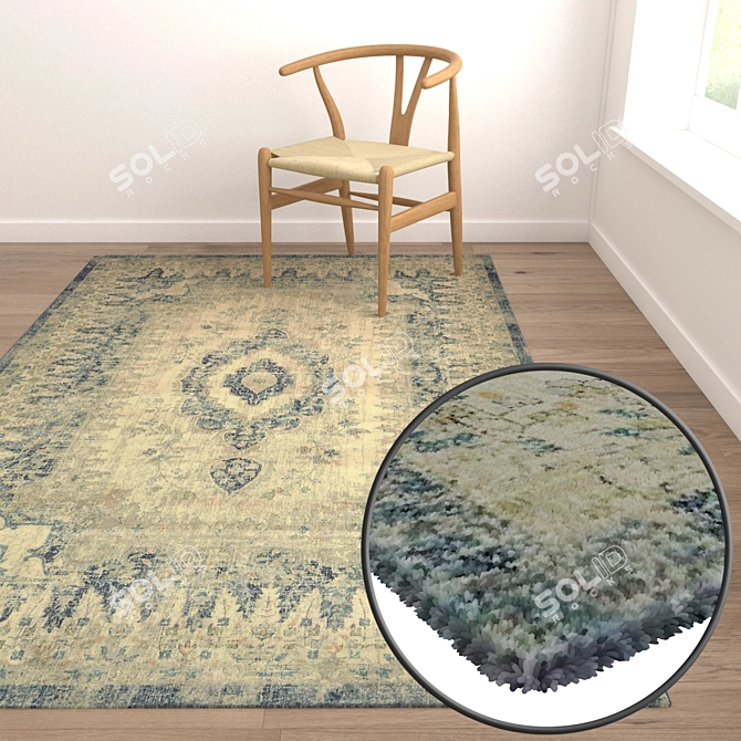 Luxury Carpet Set: High-Quality Textures 3D model image 5