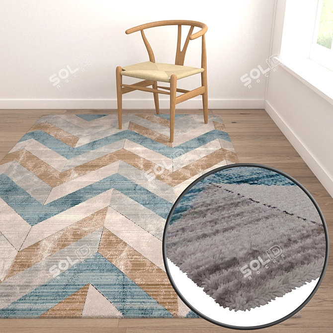 High-Quality Carpets Set 3D model image 5