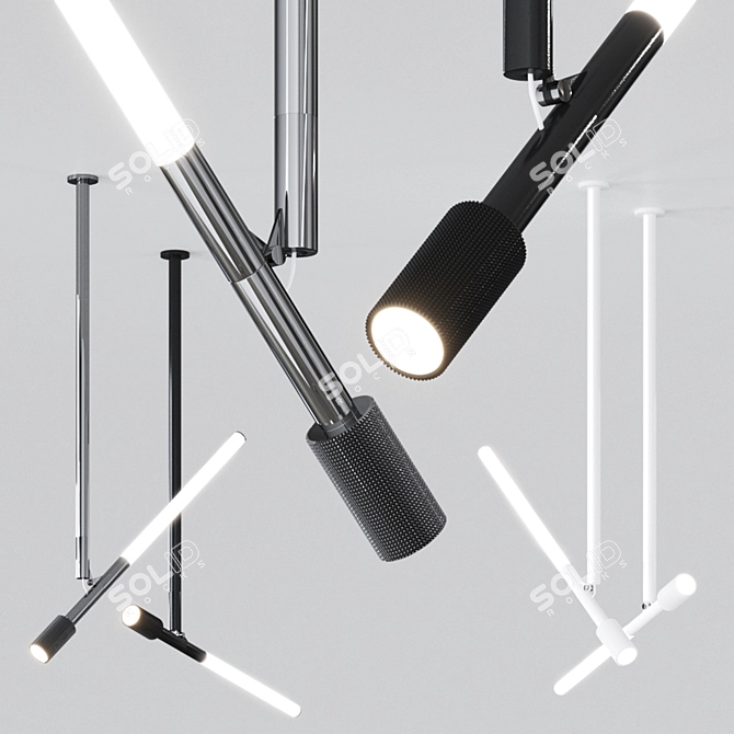 Delta XY180 LED Adjustable Ceiling Lamp 3D model image 1