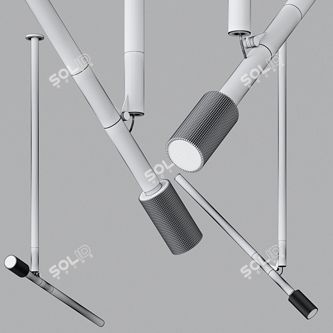 Delta XY180 LED Adjustable Ceiling Lamp 3D model image 3