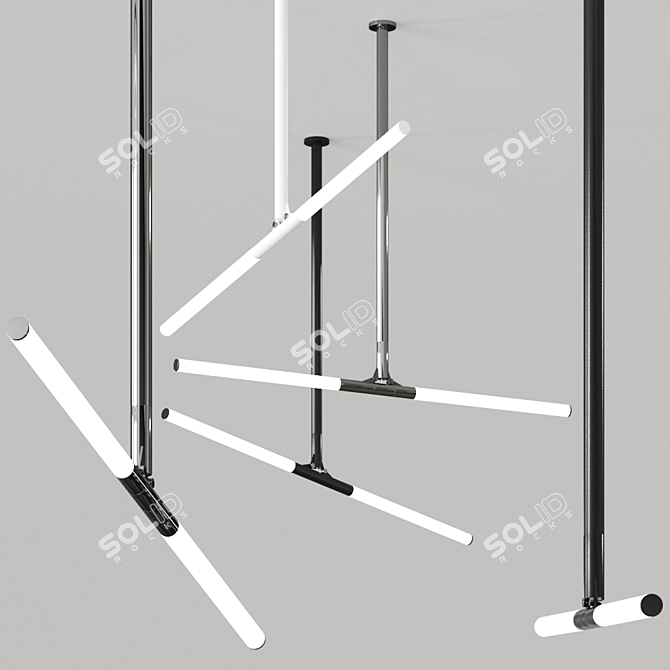 XY180 Adjustable LED Ceiling Lamp 3D model image 1