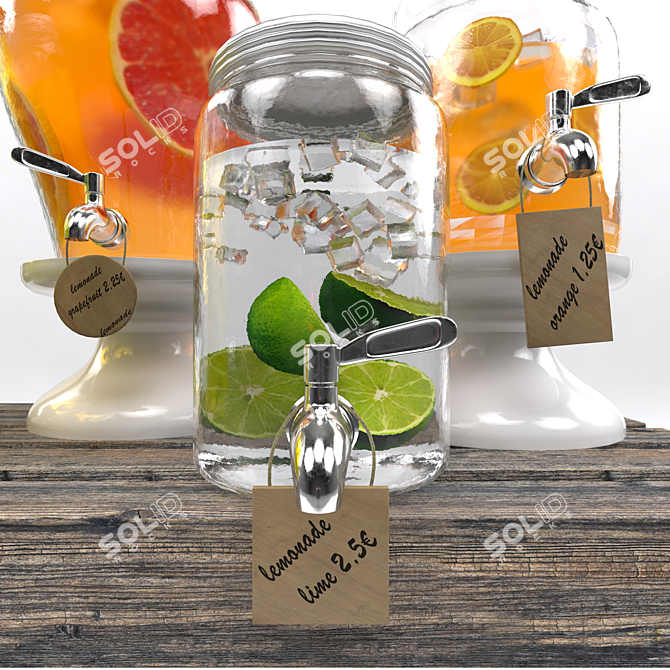 Refreshing Lemonade Set 2 3D model image 2