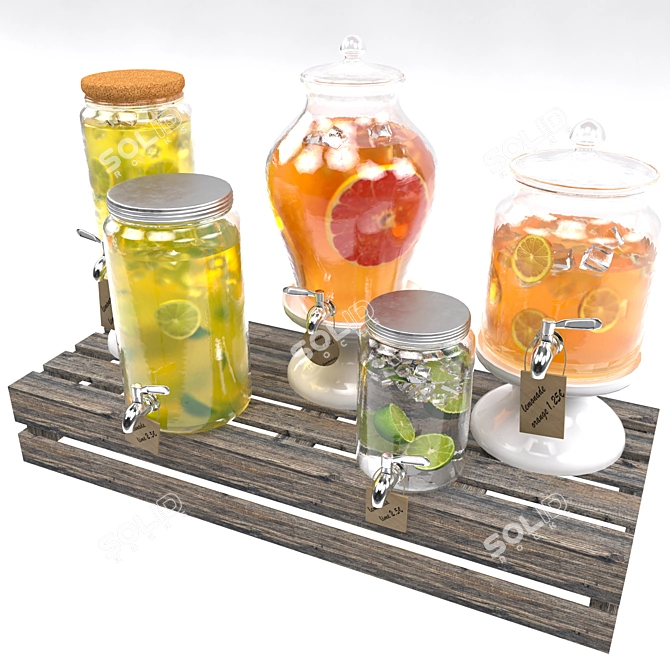 Refreshing Lemonade Set 2 3D model image 3