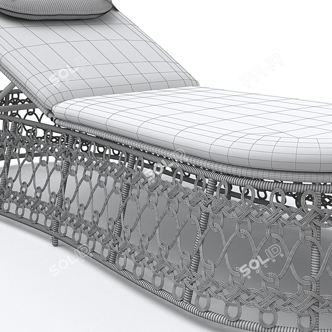 Contessa Lace-Inspired Chaise Lounge 3D model image 3