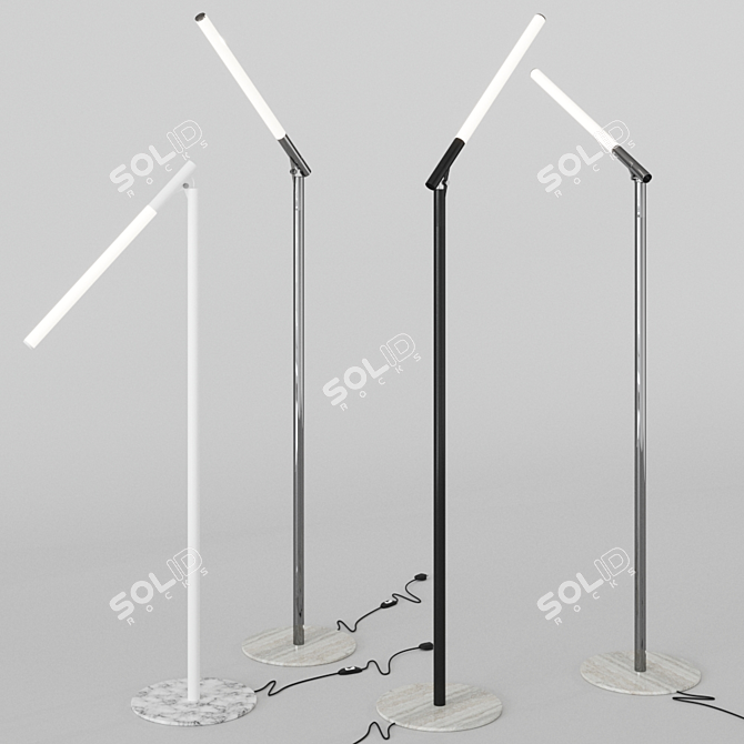 Delta Light XY180: Adjustable LED Floor Lamp 3D model image 1