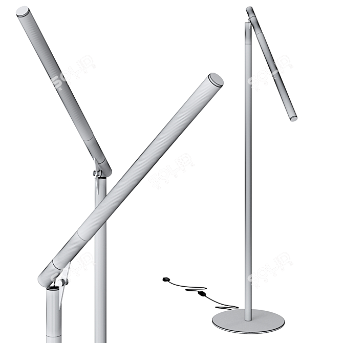 Delta Light XY180: Adjustable LED Floor Lamp 3D model image 2