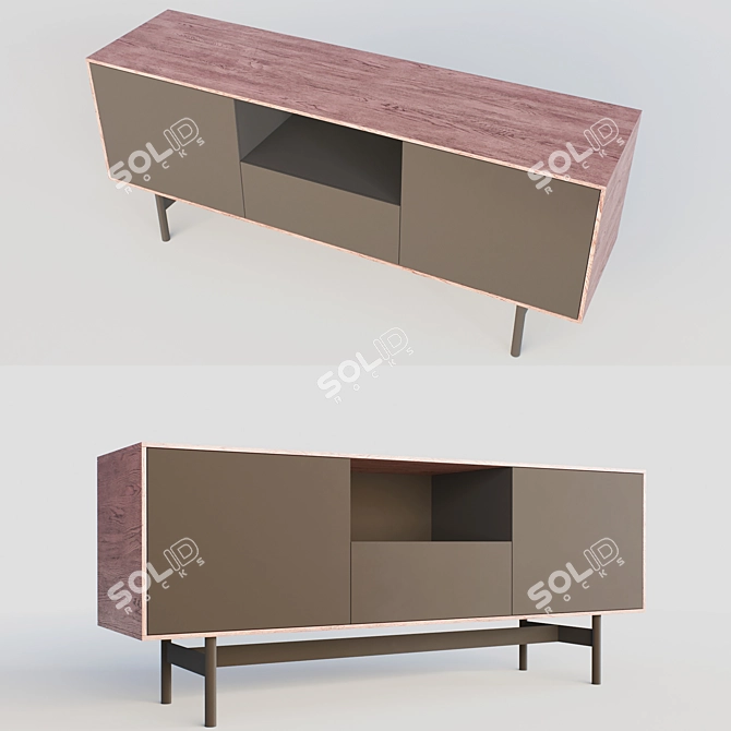 Vesta TV Cabinet: Stylish and Functional 3D model image 1