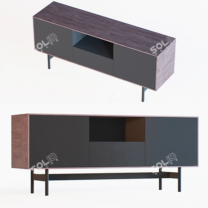 Vesta TV Cabinet: Stylish and Functional 3D model image 3