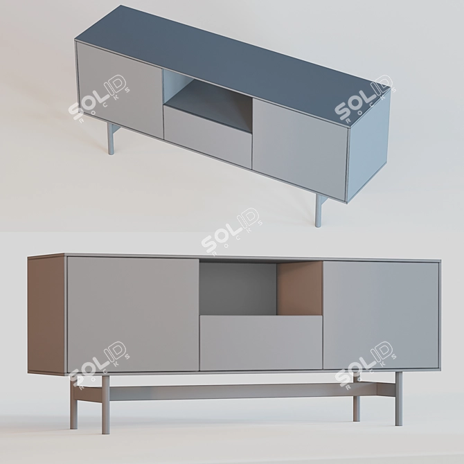 Vesta TV Cabinet: Stylish and Functional 3D model image 4