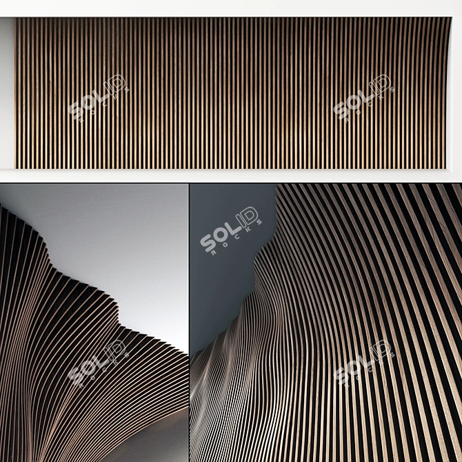 Parametric Panel Hall: Smoothed Geometry, High-Resolution Texture 3D model image 1