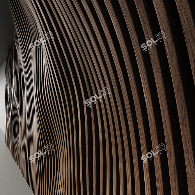 Parametric Panel Hall: Smoothed Geometry, High-Resolution Texture 3D model image 2