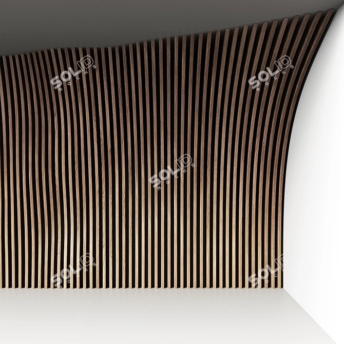 Parametric Panel Hall: Smoothed Geometry, High-Resolution Texture 3D model image 3