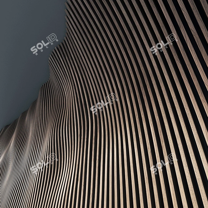 Parametric Panel Hall: Smoothed Geometry, High-Resolution Texture 3D model image 4