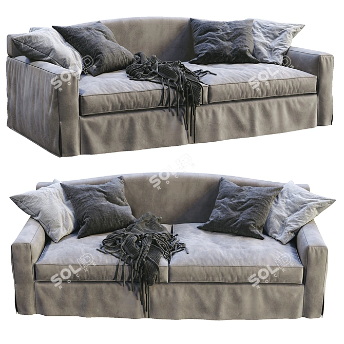Modern Meridiani NEUMAN Sofa 3D model image 1