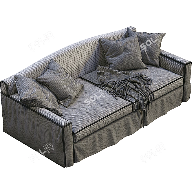 Modern Meridiani NEUMAN Sofa 3D model image 5