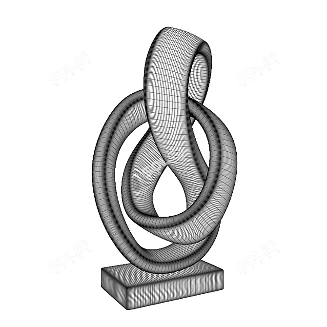 Ethereal Fusion: Abstract Sculpture 3D model image 2