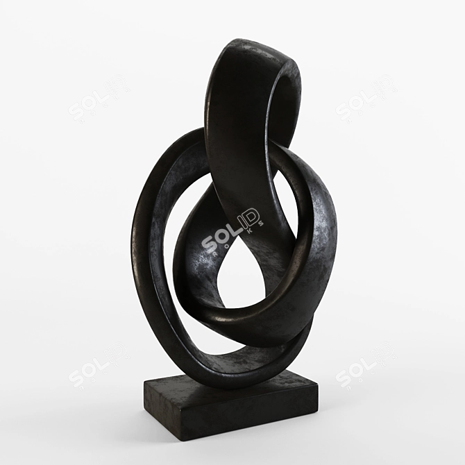 Ethereal Fusion: Abstract Sculpture 3D model image 3