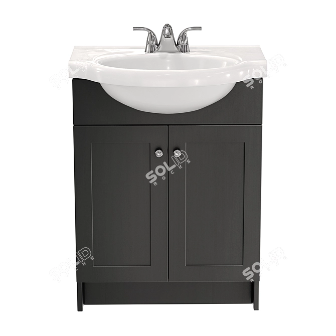 24" Design House Freestanding Vanity 3D model image 1