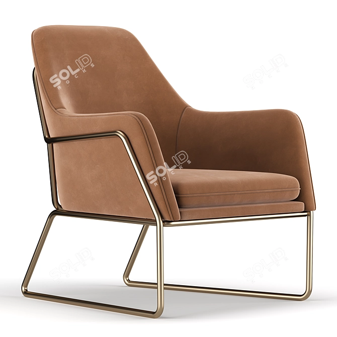 Stylish Ivory Chair: Forma Milkyway 3D model image 3