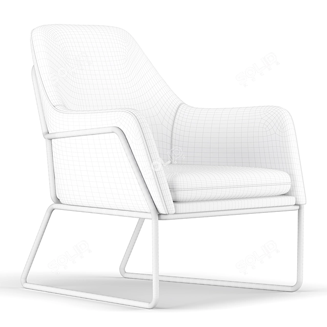 Stylish Ivory Chair: Forma Milkyway 3D model image 4