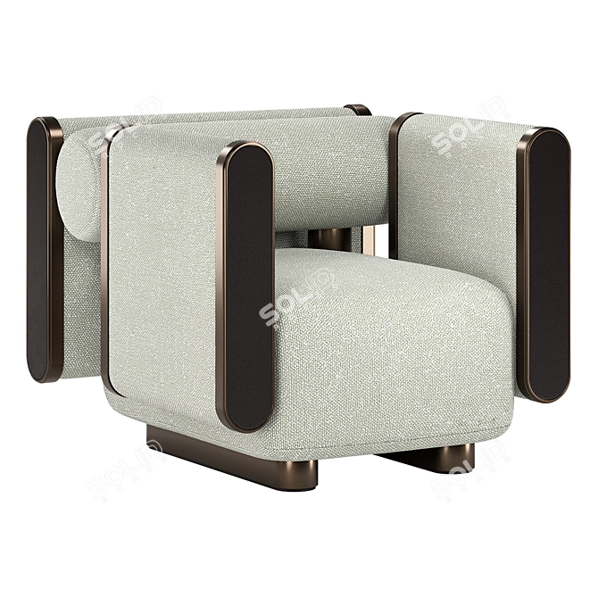 Sleek Automat Armchair - Luxury Design 3D model image 1