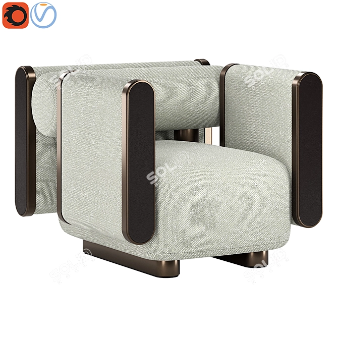 Sleek Automat Armchair - Luxury Design 3D model image 5